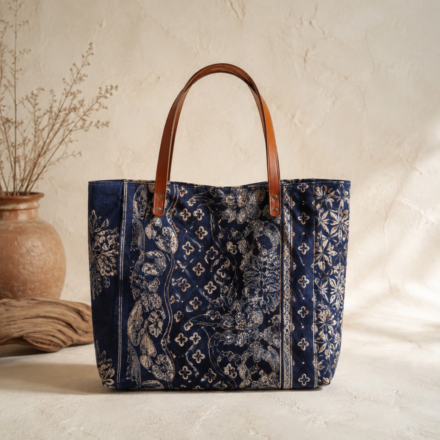 Indigo Batik Tote